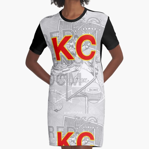 Women's Vintage Kansas City Chiefs Oversized NFL T-Shirt Dress M