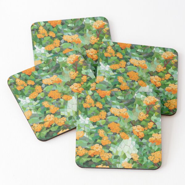 Item preview, Mosaic Style Lantana Flowers Pattern designed and sold by TopArtsy.