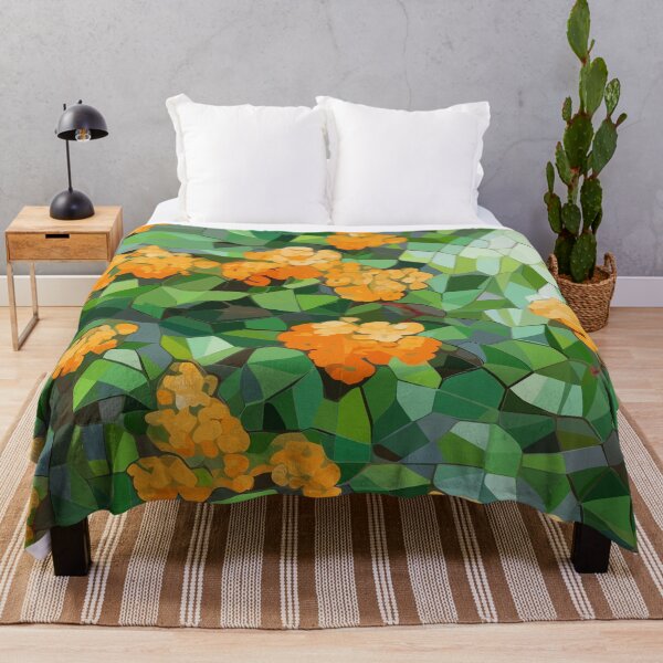 Item preview, Mosaic Style Lantana Flowers Pattern designed and sold by TopArtsy.