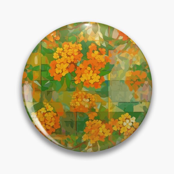 Item preview, Impressionist Grids with Lantana Flowers designed and sold by TopArtsy.