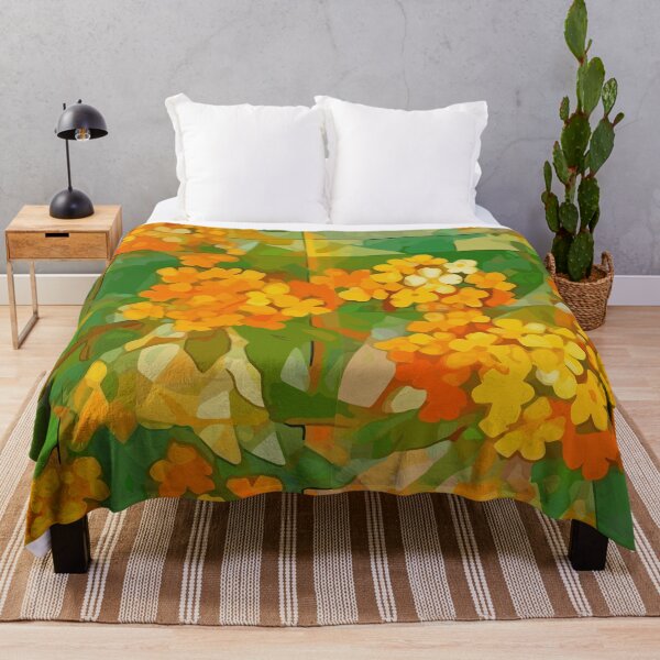 Item preview, Impressionist Grids with Lantana Flowers designed and sold by TopArtsy.