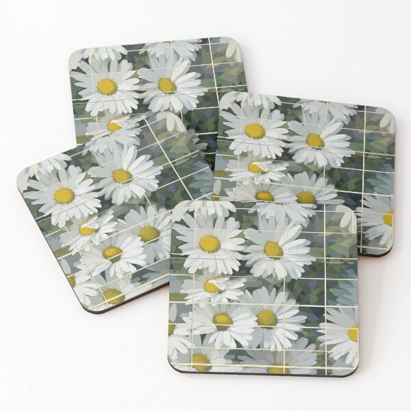 Item preview, Abundant White Daisy Flowers Pattern designed and sold by TopArtsy.