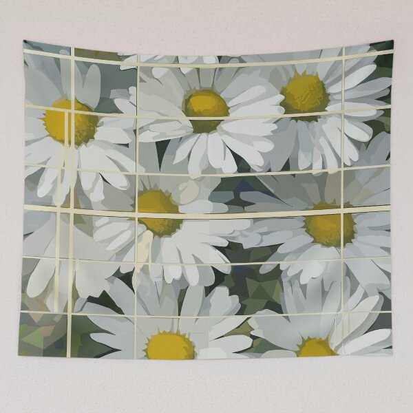 Item preview, Abundant White Daisy Flowers Pattern designed and sold by TopArtsy.
