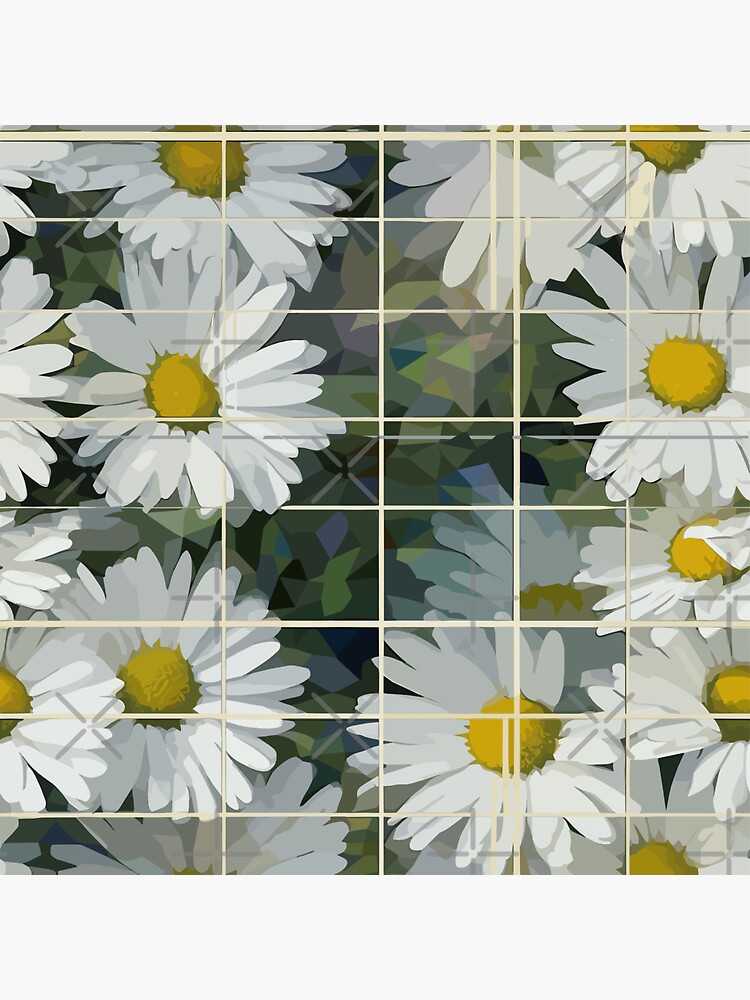 Common Daisies Flower Sticker