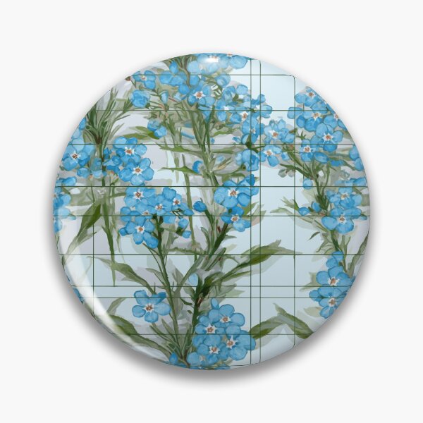 Item preview, Rectangle Grids with Forget-Me-Not Flowers designed and sold by TopArtsy.