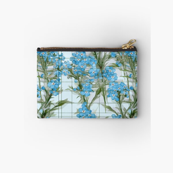 Item preview, Rectangle Grids with Forget-Me-Not Flowers designed and sold by TopArtsy.