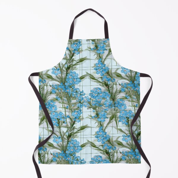 Item preview, Rectangle Grids with Forget-Me-Not Flowers designed and sold by TopArtsy.
