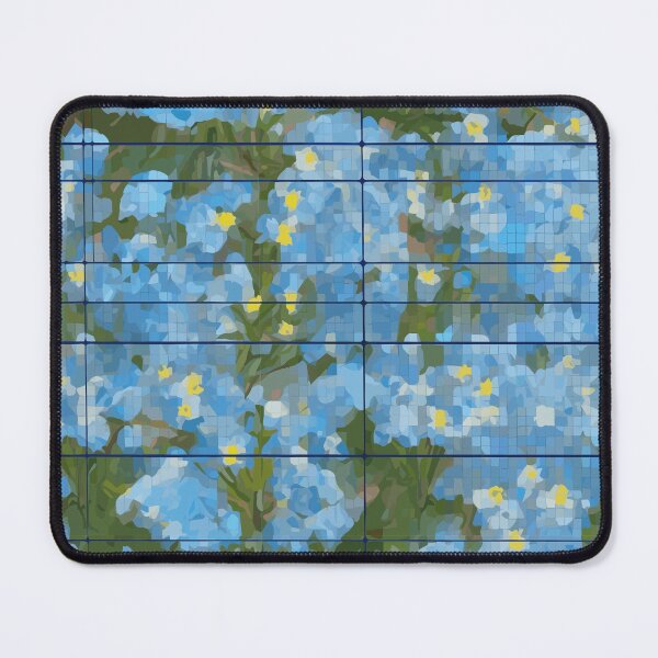 Item preview, Mosaic Art with Forget-Me-Not Flowers designed and sold by TopArtsy.