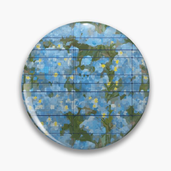 Item preview, Mosaic Art with Forget-Me-Not Flowers designed and sold by TopArtsy.