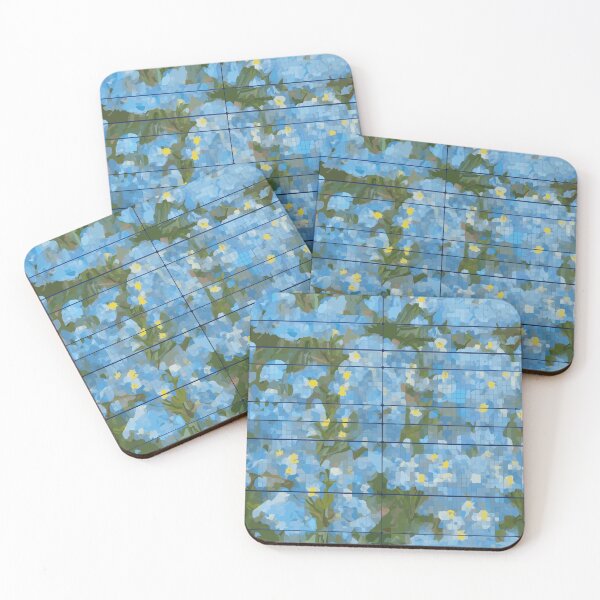 Item preview, Mosaic Art with Forget-Me-Not Flowers designed and sold by TopArtsy.