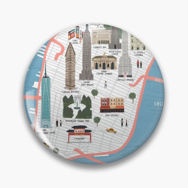 Item preview, New York Map Print designed and sold by lampkristine.
