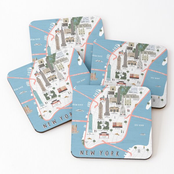 Item preview, New York Map Print designed and sold by lampkristine.