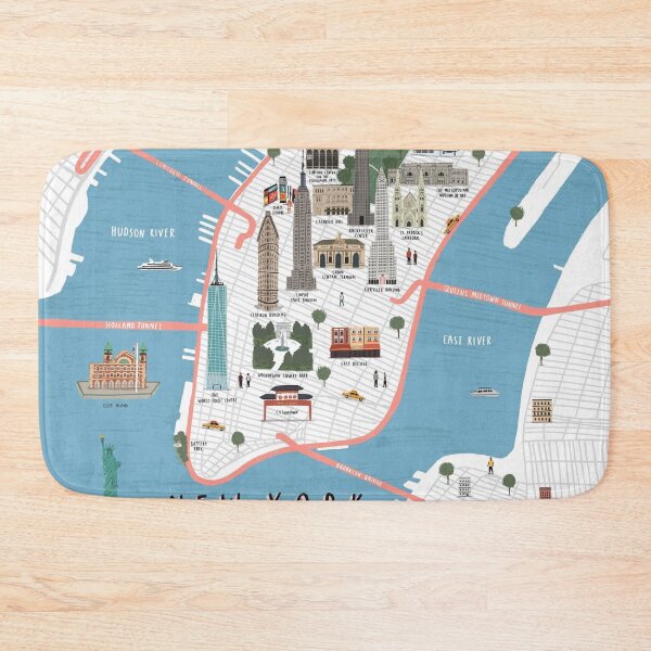 Item preview, New York Map Print designed and sold by lampkristine.