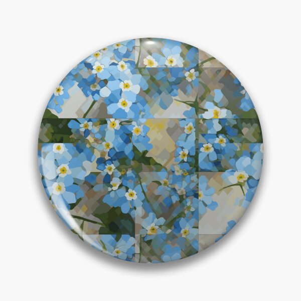 Item preview, Disjointed Grids with Forget-Me-Not Vector Art designed and sold by TopArtsy.