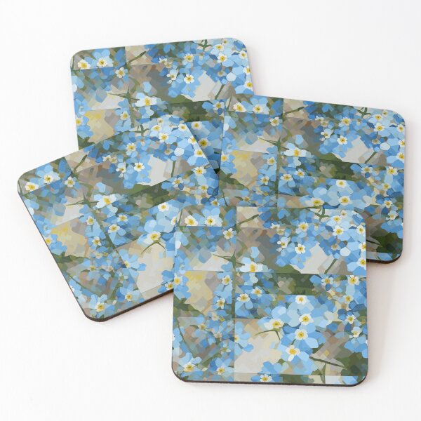 Item preview, Disjointed Grids with Forget-Me-Not Vector Art designed and sold by TopArtsy.