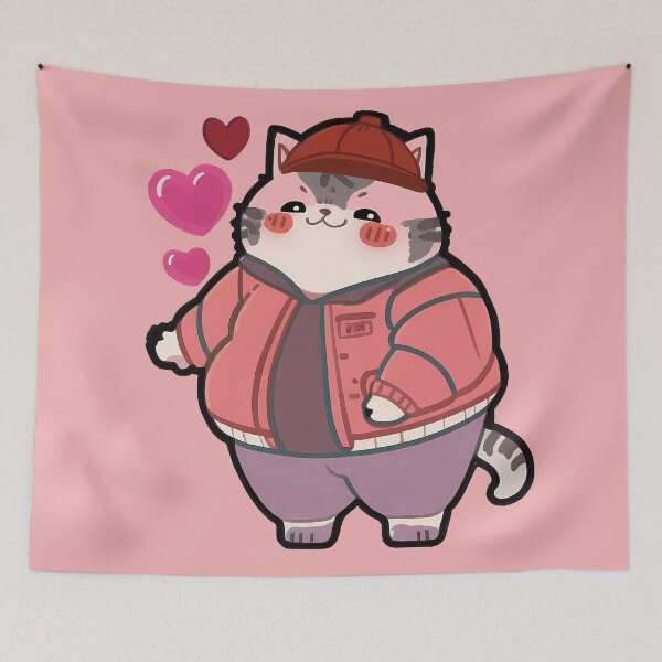 Item preview, The cat in pursuit of love designed and sold by Cahlie Li.