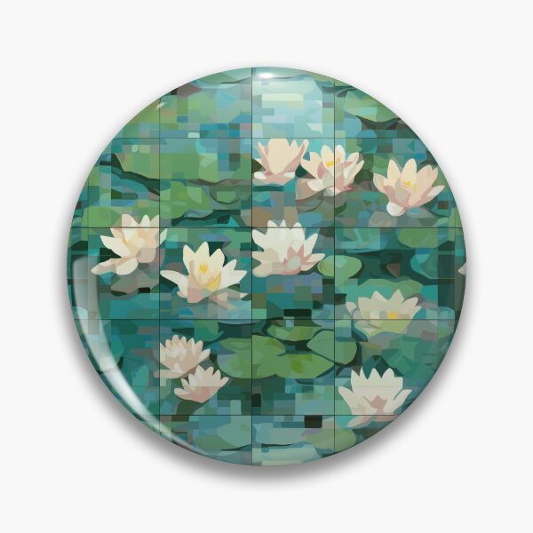 Item preview, Lotus Flowers with Green Pads Background designed and sold by TopArtsy.