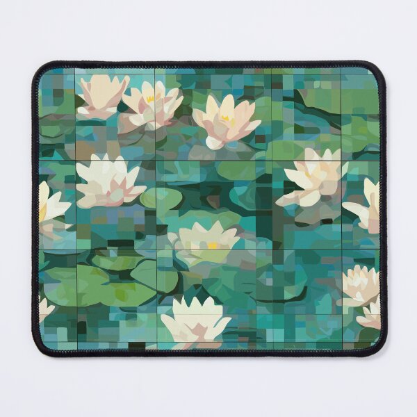 Item preview, Lotus Flowers with Green Pads Background designed and sold by TopArtsy.
