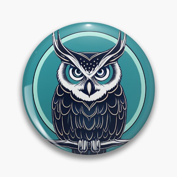 Item preview, Neon Cyan Owl - Duked out Logo - Digital Art designed and sold by SnoopyTF.