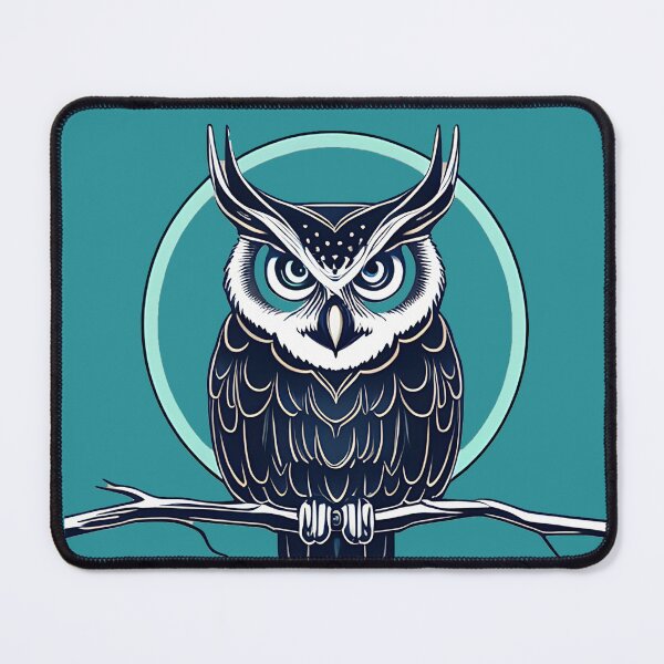 Item preview, Neon Cyan Owl - Duked out Logo - Digital Art designed and sold by SnoopyTF.