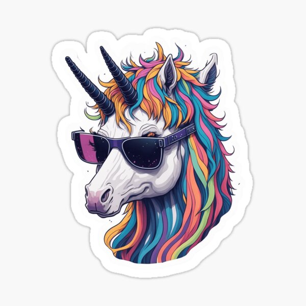 Crazy Unicorn Sticker