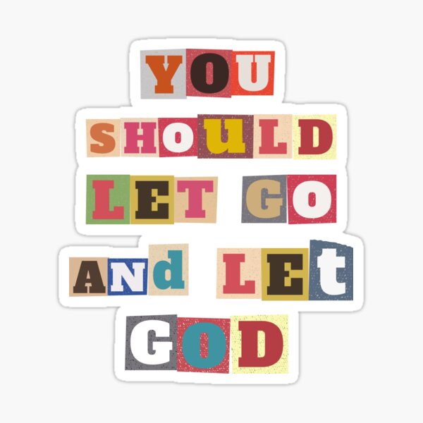 Let Go and Let God Sticker, Christian Stickers for Women, Catholic