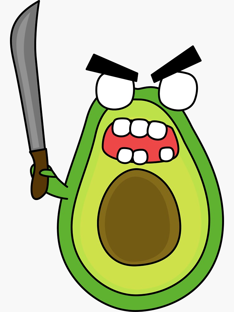 angry zombie avocado by shortstack