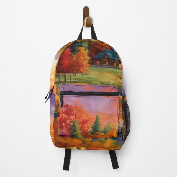 Item preview, Beautiful Autumn Sunset Over a Cabin in the Woods designed and sold by Ts-prints95.