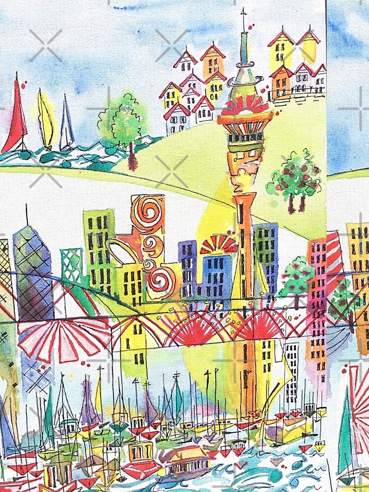 Auckland cityscape by milesdesignart