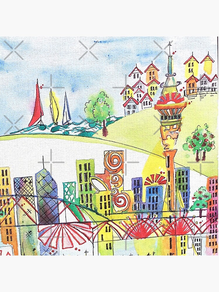 Auckland cityscape by milesdesignart