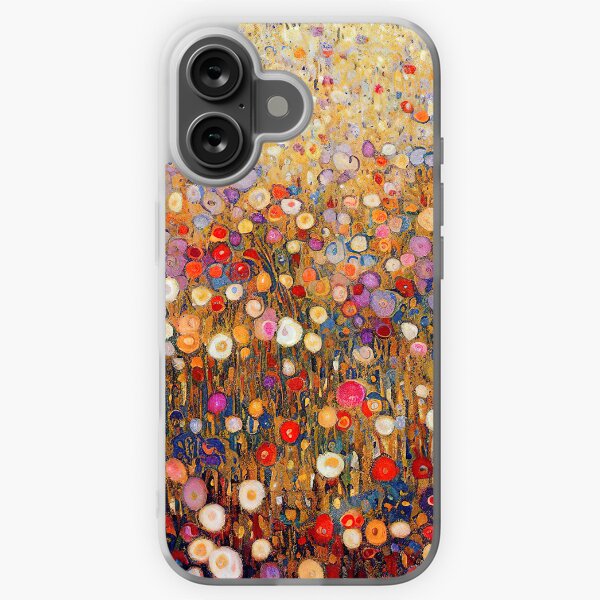 Klimt Pink Flower Garden iPhone Case