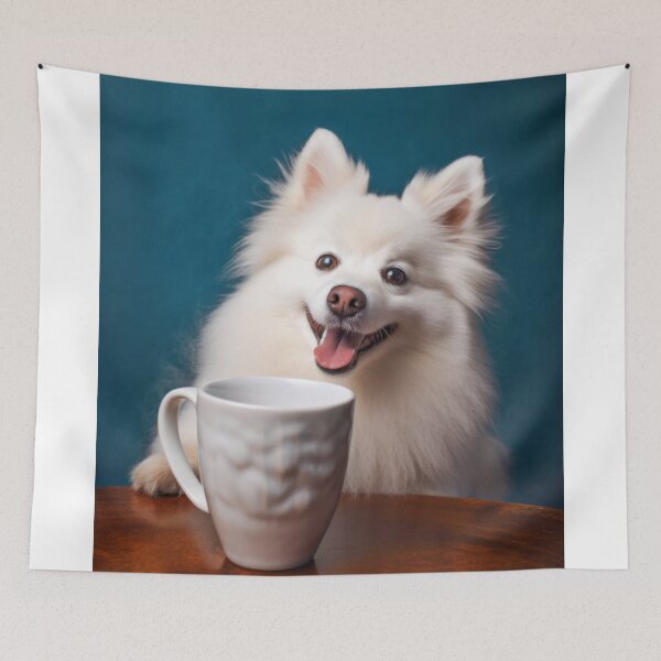 Artikelvorschau, Perky Pup: Entzückende amerikanische Eskimohundekaffeekunst für Koffeinliebhaber entworfen und verkauft von ClawedCreations.