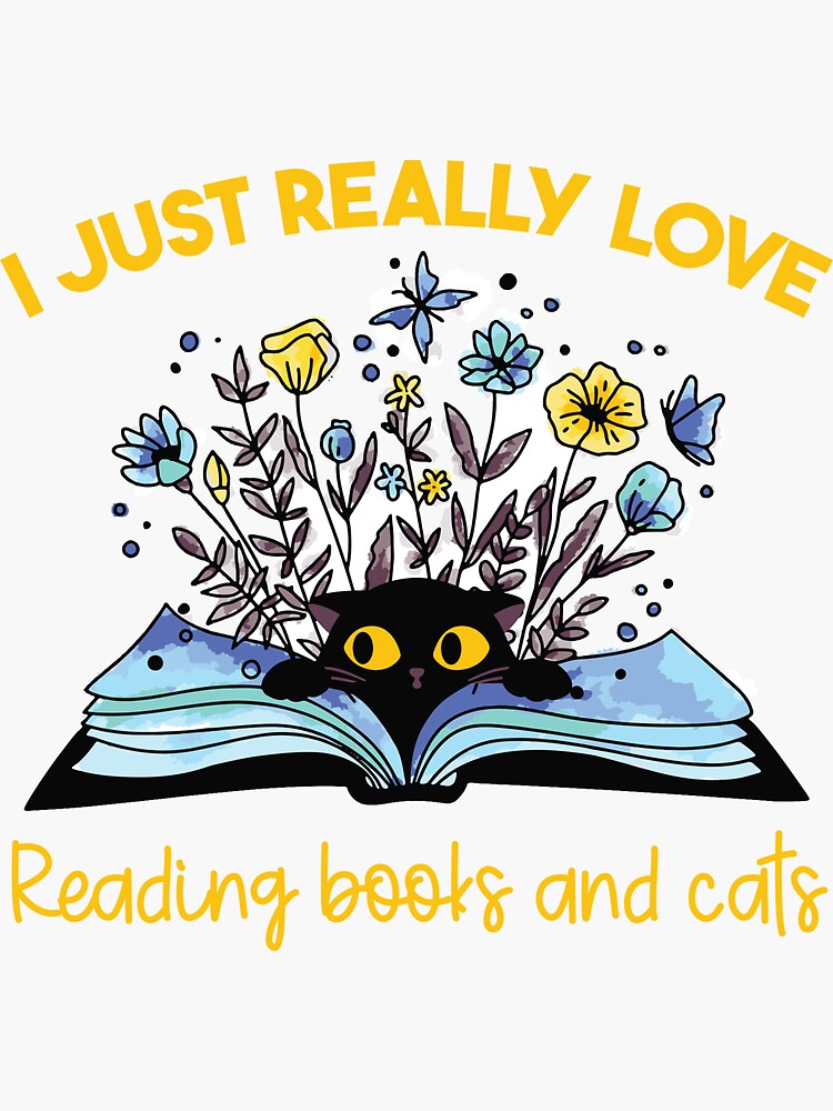 Floral Book Lover Reading Book Sticker for Sale by atalia8932