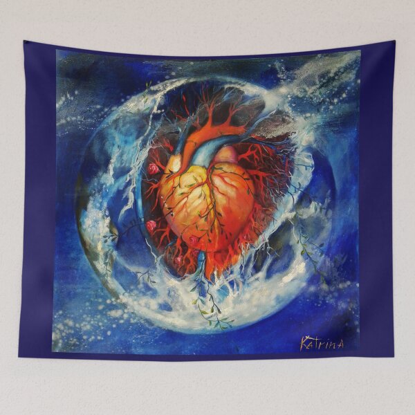 Item preview, Flaming heart of Mother Earth designed and sold by KaterynaTka.