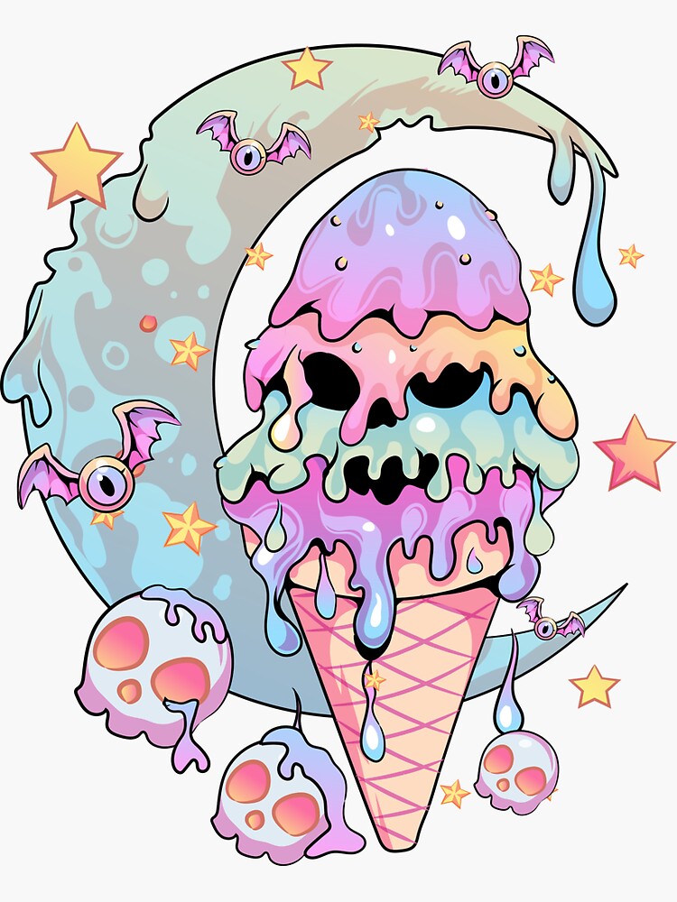 8 PCS Kawaii Ice Cream Sticker Pack Ice Cream Sticker Cute Ice Cream Sticker  Cute Sticker Kawaii Sticker Vinyl Sticker 