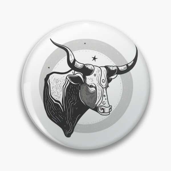Item preview, Taurus Bull with Horns, Zodiac Astrology designed and sold by BlackoutPrint.