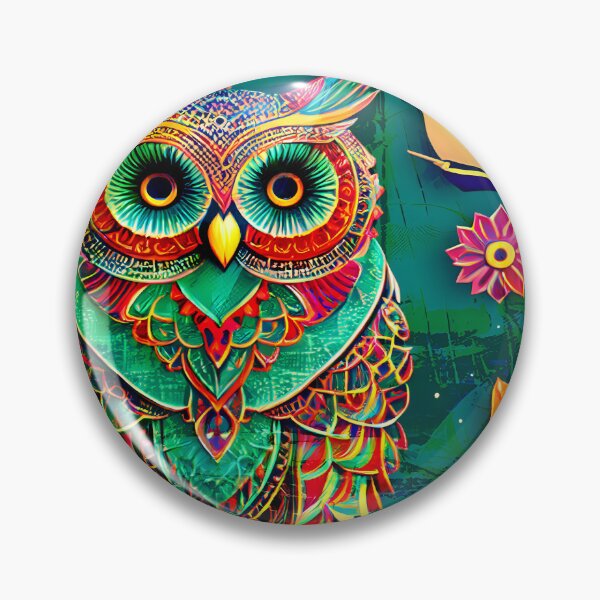 Item preview, Emerald Owl on a Branch designed and sold by vimpizas.