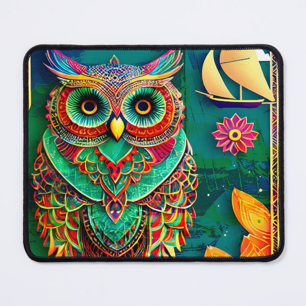 Item preview, Emerald Owl on a Branch designed and sold by vimpizas.