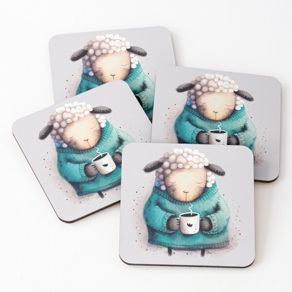 Item preview, Sleepy Sheep And Coffee designed and sold by prettykaler.