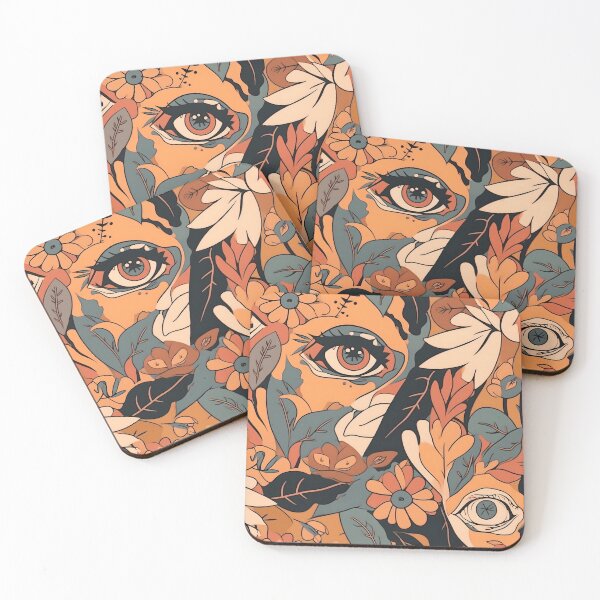 Artikelvorschau, Abstract Eyes and Flower Pattern entworfen und verkauft von Seetears.