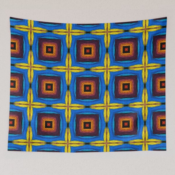 Artikelvorschau, Brightly Dyed Colorful Fabric Kaleidoscope Pattern 5 entworfen und verkauft von Swabcraft.