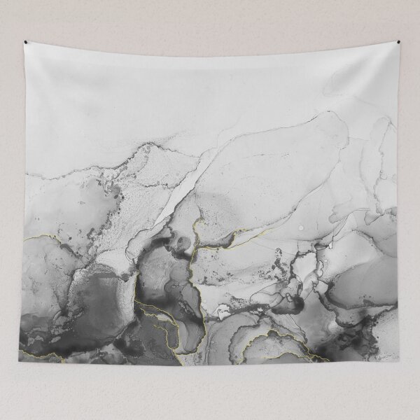 Item preview, Gray and Gold Alcohol Ink Pattern designed and sold by Lady-Lilac.