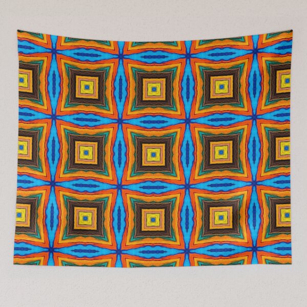 Artikelvorschau, Brightly Dyed Colorful Fabric Kaleidoscope Pattern 7 entworfen und verkauft von Swabcraft.