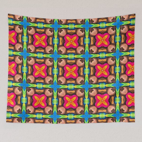 Artikelvorschau, Brightly Dyed Colorful Fabric Kaleidoscope Pattern 11 entworfen und verkauft von Swabcraft.