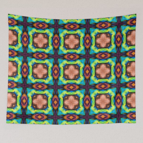 Aperçu de l'œuvre Brightly Dyed Colorful Fabric Kaleidoscope Pattern 13 créée et vendue par Swabcraft.