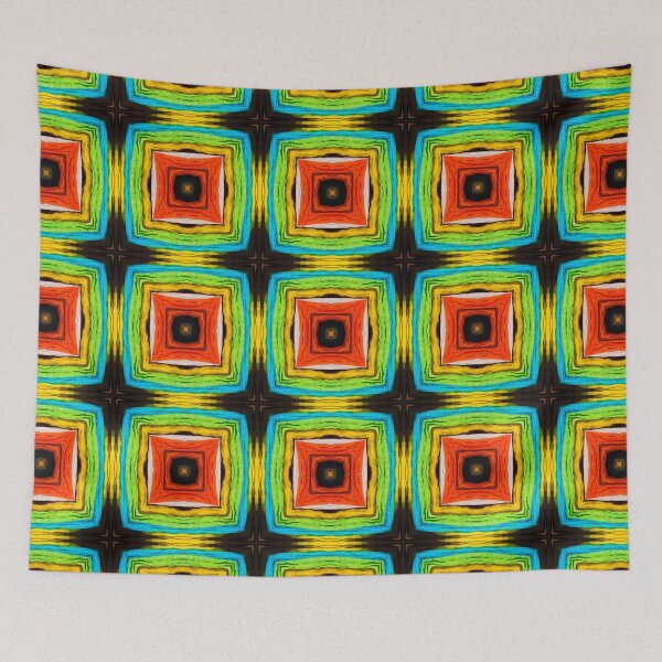 Artikelvorschau, Brightly Dyed Colorful Fabric Kaleidoscope Pattern 15 entworfen und verkauft von Swabcraft.