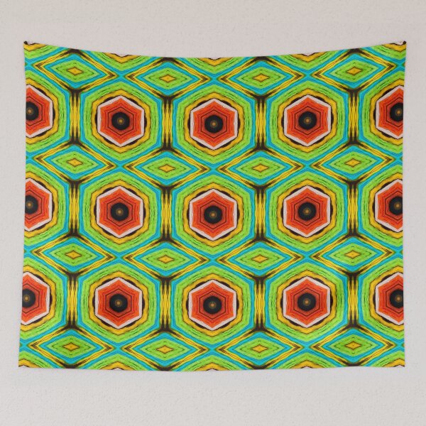 Aperçu de l'œuvre Brightly Dyed Colorful Fabric Kaleidoscope Pattern 16 créée et vendue par Swabcraft.