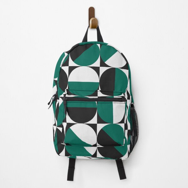 Item preview, Semicírculos verdes y blancos negros abstractos designed and sold by Febraio.