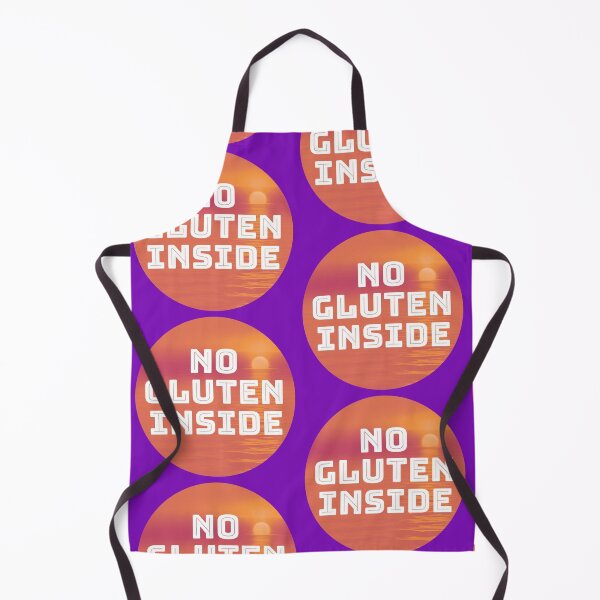 Artikelvorschau, 1970er Retro Sonnenuntergang und Ozean mit Zitat - kein Gluten im Inneren T-Shirt entworfen und verkauft von Paul Corps.