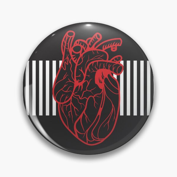 Item preview, heart vibrating in black circle designed and sold by POPULARGOLD.
